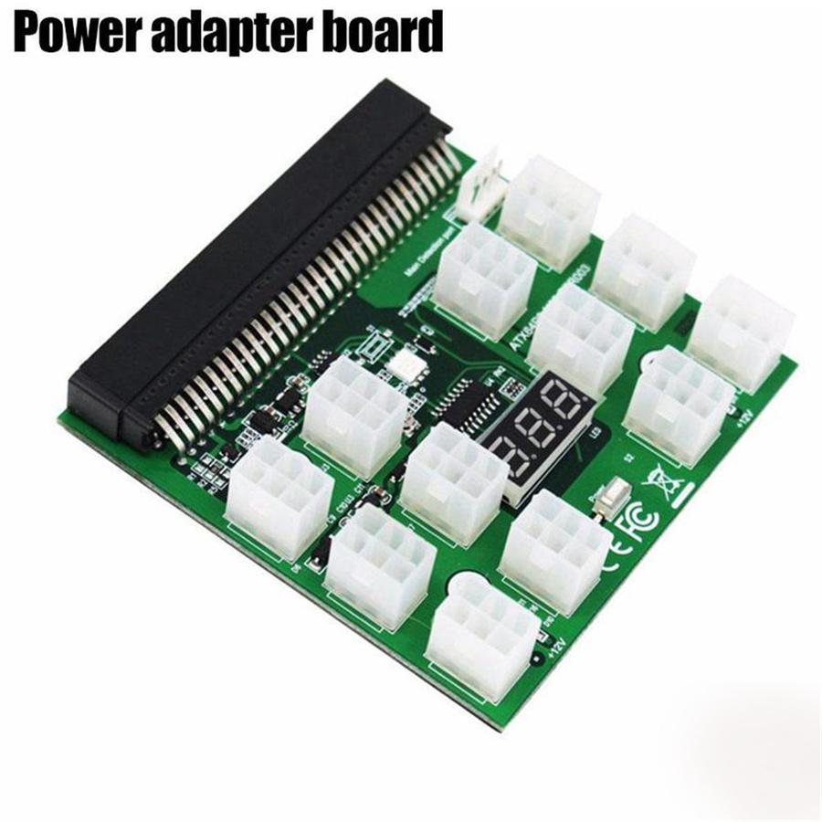 Для HP PSU GPU 6 PIN 1600W Майнинг Питание DPS-1200FB 12 Портов Плата Разветвитель Зеленый