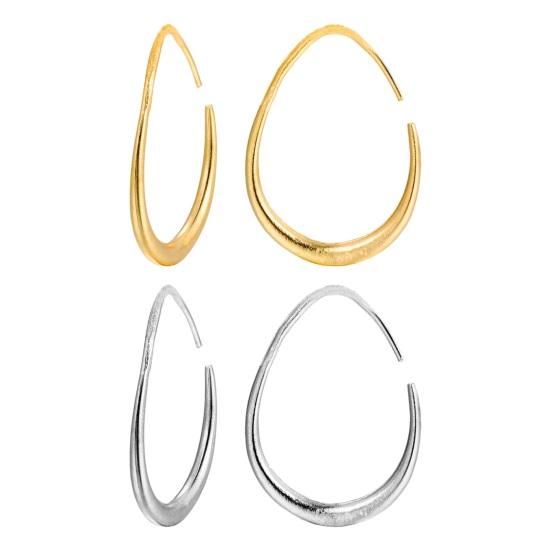 1 пара женских сережек Huggie, преувеличенные полированные геометрические овальные украшения для ушей, ювелирные изделия, серьги для выпускного вечера, длинные серьги-кольца для поездок на работу