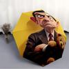 1PC Mr. Bean Automatic Folding Umbrella - Compact 8-Rib Design, Durable Plastic & Iron, Daily Use F010638