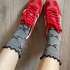 5Pairs Breathable Mid Tube Socks Thin Cotton Sweet Socks Women Cute Ruffle Bow Socks  Streetwear