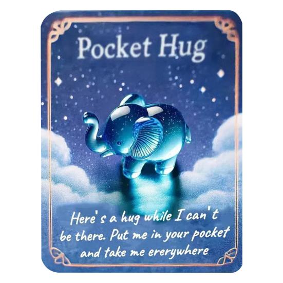 Pocket Hug Turtle Emotional Support Animal with Pocket Hug Card Positive Mini Penguin Elephant Gift for Friends Kids Coworkers