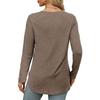 GMXIA Autumn Women's Solid Color Long Sleeve Top Round Neck Loose Casual Base Shirt