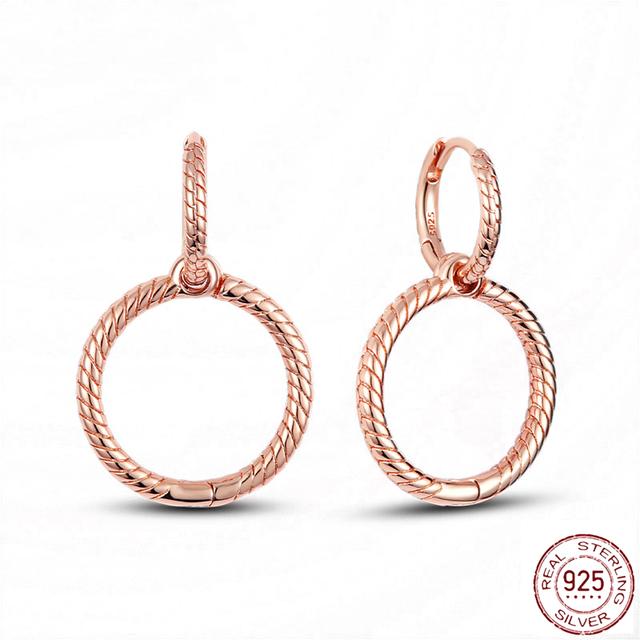 Серьги из стерлингового серебра 925 пробы, настоящее большое сердце, циркон, круглые серьги-кольца для женщин, модные серебряные серьги, ювелирные изделия, подарок