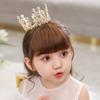 Детская корона-тиара для девочек, новая корона, обруч для волос с кристаллами, модель, аксессуары для подиума, заколка для волос принцессы