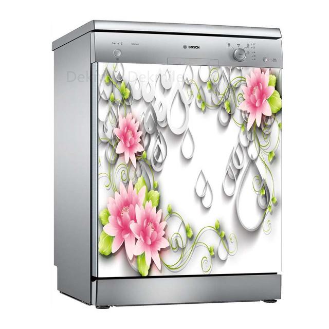 Чаша для мытья цветов, самоклеящиеся наклейки для посудомоечной машины, настенная дверная крышка, кухонные украшения, аксессуары, подарок, целая пленка, наклейка на обои