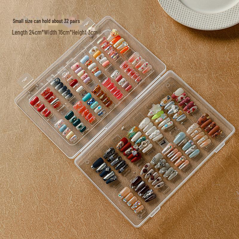 Large Dustproof Transparent Nail Art Storage and Display Box for Tools and Jewelry