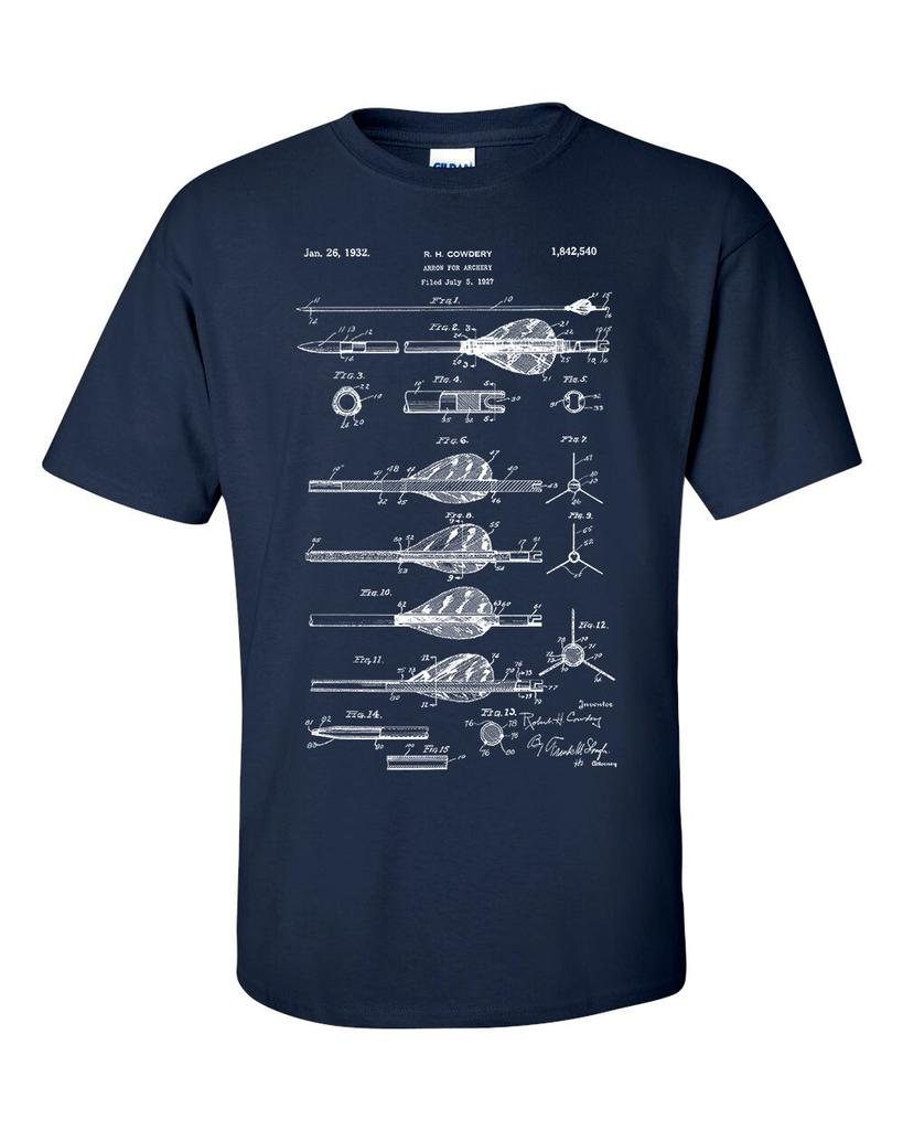 Archery Arrow Patent Blueprint Archer Gift T-shirt