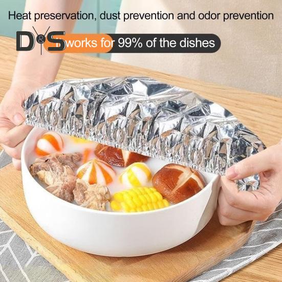 Изоляционная крышка из алюминиевой фольги, термостойкие пищевые покрытия для кухни, эластичные пакеты для сохранения свежести, крышки из алюминиевой фольги для хранения продуктов