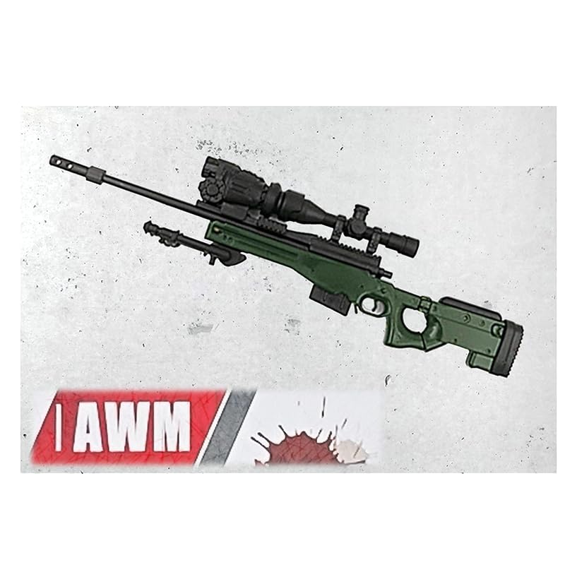 UnoDosTres масштаб 1/6, пластиковая модель снайперской винтовки, набор из 6 видов, подвижные, с цветовой кодировкой, не требуется клей, реалистичная модель с деталями