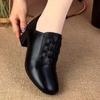 Fashion Thick Heel Single Shoes Women's Autumn 2025 New Versatile Soft Sole Women's Shoes Medium Heel Leather Shoes Popular Dance Shoes Women