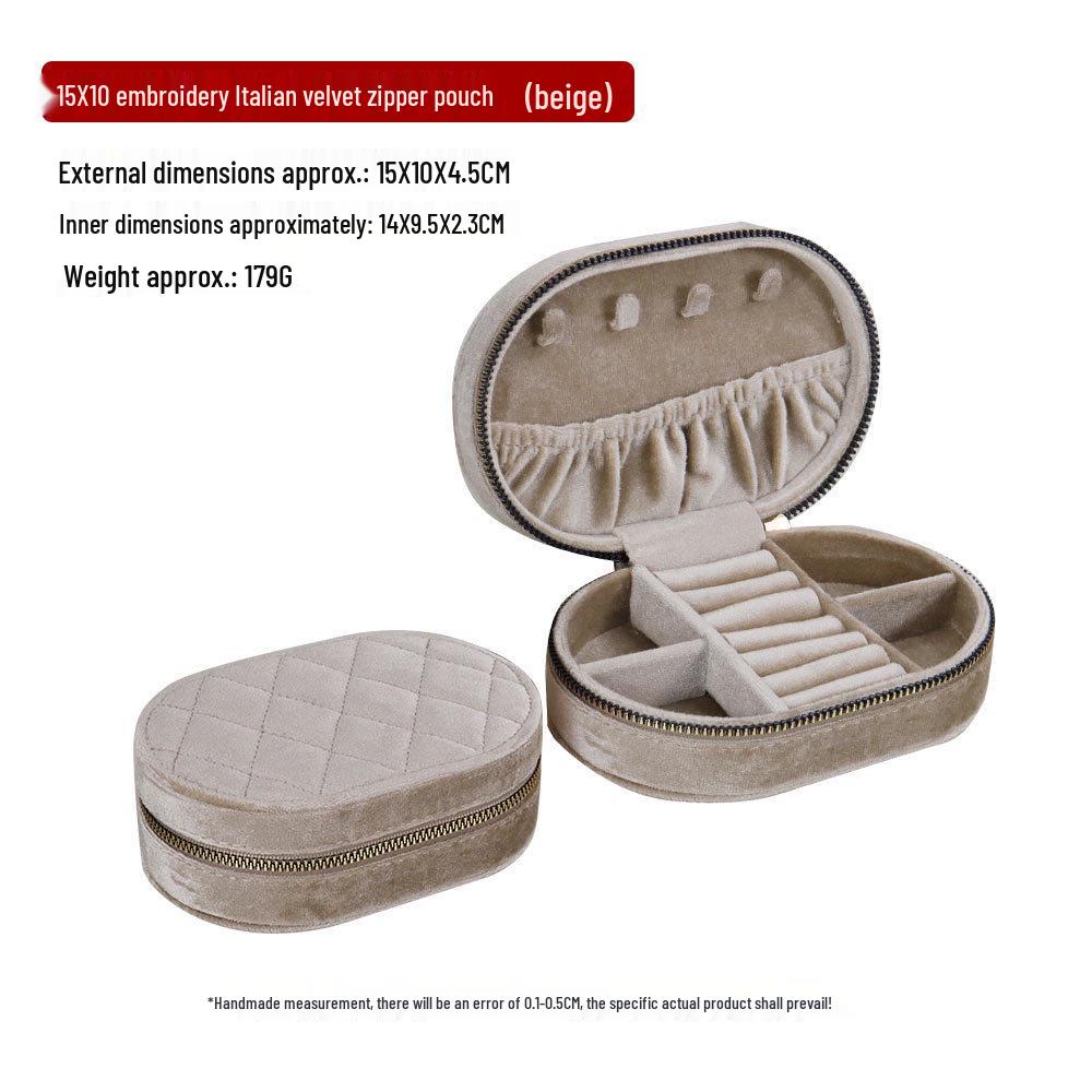 Роскошная бархатная шкатулка для украшений для колец, ожерелий и серег-пусетов - Портативное и элегантное решение для хранения