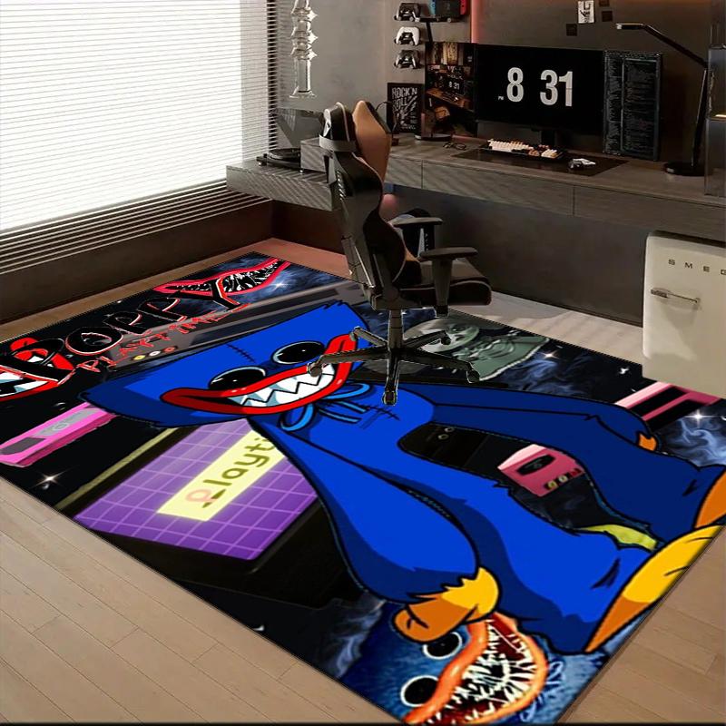 Blue Monster Huggy Family Area Rug Suitable for Indoor And Outdoor,Carpets for Kitchens, Homes, Offices, Living Rooms,Home Decor,Christmas Gift