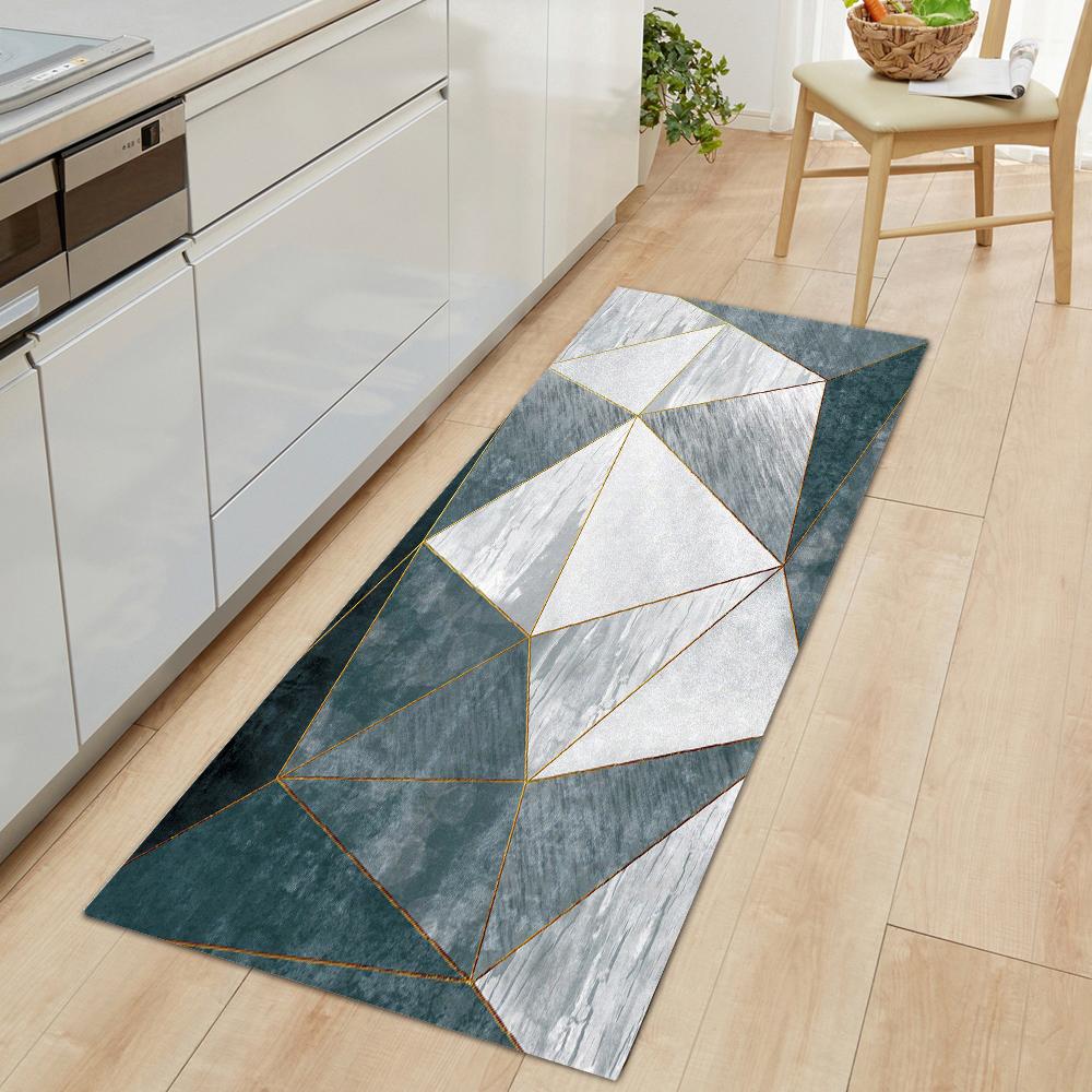 Kitchen Mat Bathroom Carpet Floor Mat Washable Anti Slip Entrance DoorMat Bedroom Living Room Long Bedside Area Hallway Soft Rug