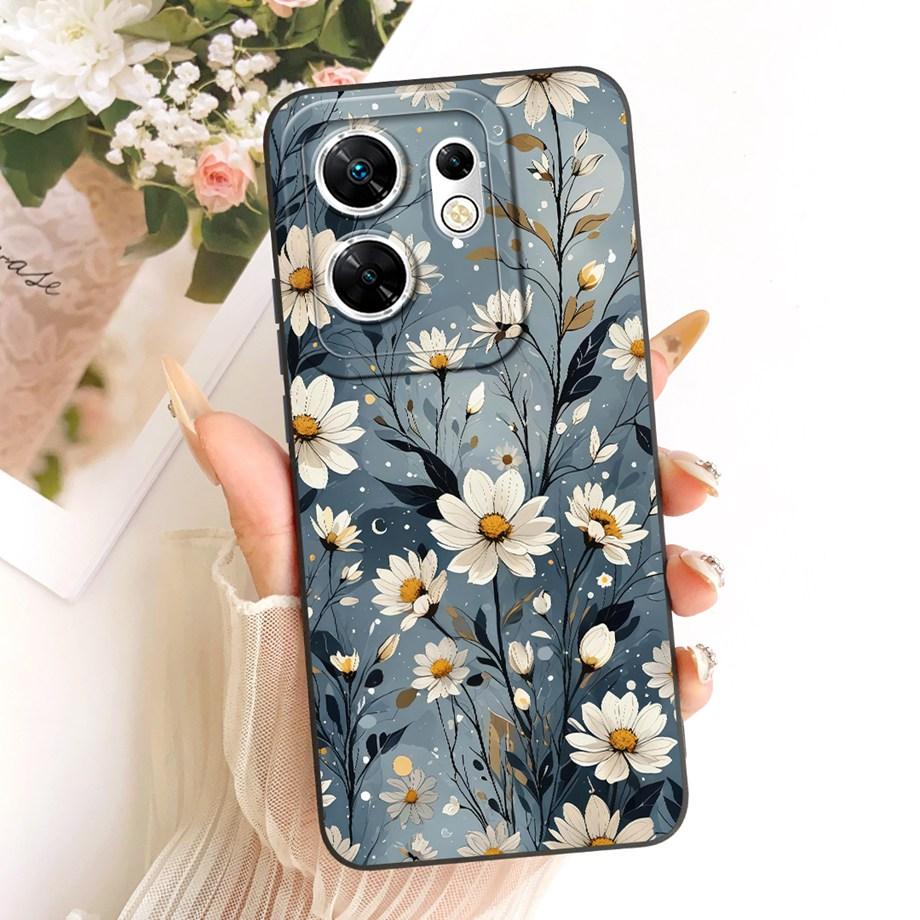 Модный чехол с рисунком для Infinix Zero 30 4G 5G Zero X Neo X Pro, мягкий матовый силиконовый чехол с узором из бантиков, мультяшный кот