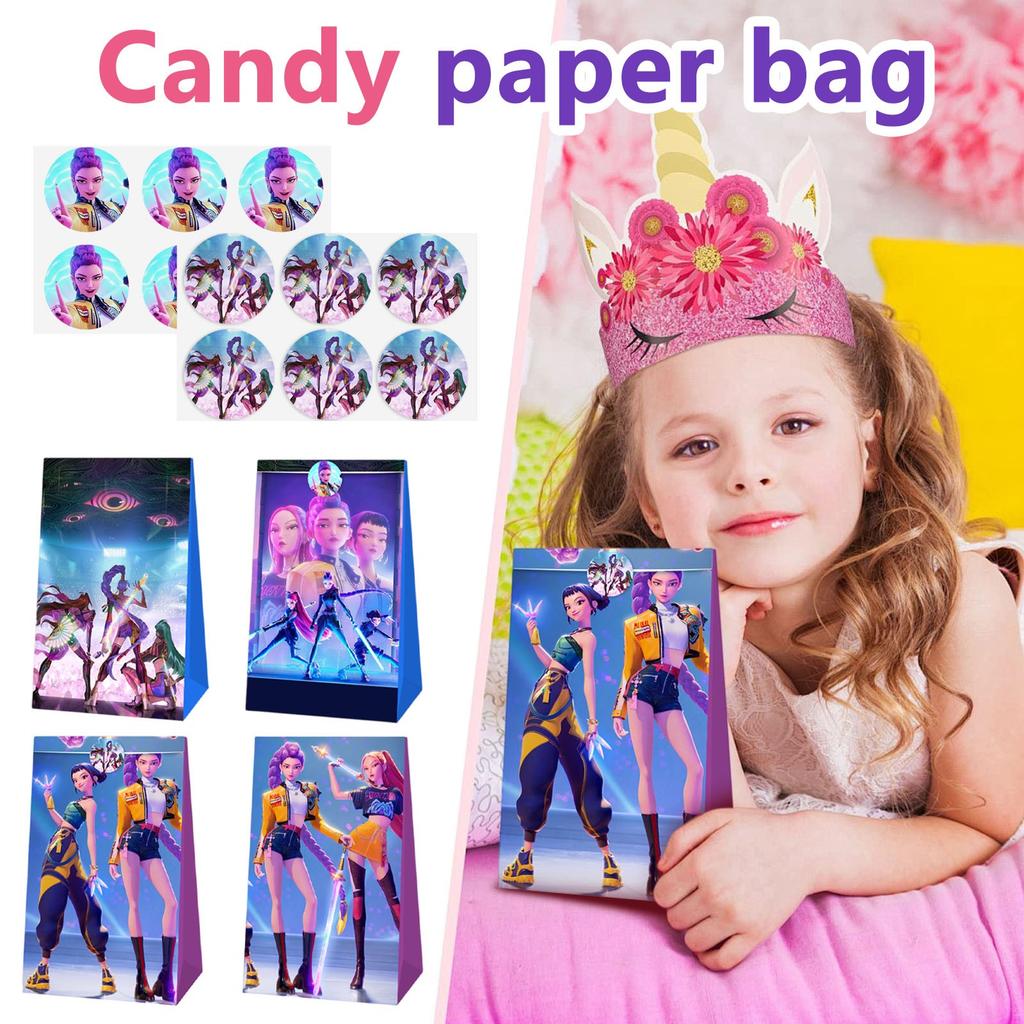 Huntress Candy Paper Bags Birthday Party Gift Bags Wrapped Paper Bags Popcorn Bags