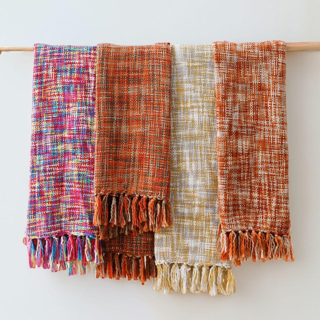 Мягкий и роскошный акриловый плед для дивана в ярких цветочных и оранжевых тонах