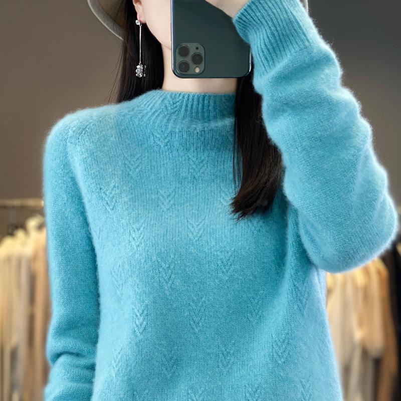 Женский кашемировый свитер Qinghe кашемир 30% кашемир 70% шерсть осенне-зимний пуловер теплый и модный