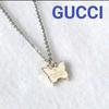 Б/У Gucci [Хорошее состояние] Шарм-подвеска и цепочка-ожерелье тип "Бабочка" серебро 925 (внешний продукт)