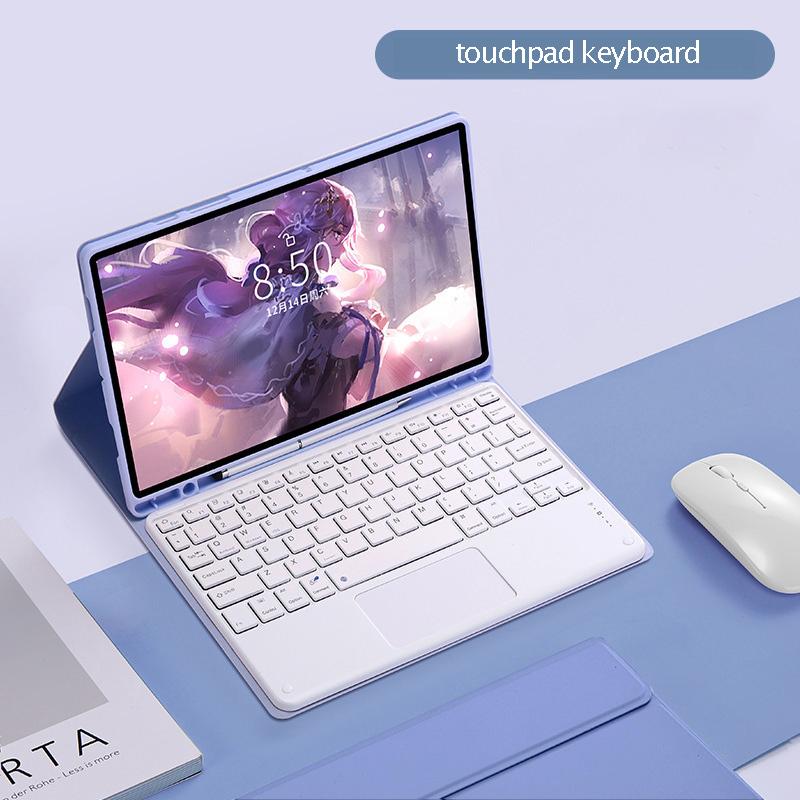 Bluetooth Wireless Keyboard for Xiaomi Pad 5/6 Pro Redmi Pad 10.6 SE Silicone Protection Cover Leather Flip Case