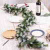 1 шт. Искусственная рождественская гирлянда Сосна Кипарис бело-зеленая гирлянда Сезонные растения для праздника Рождества Наружный зимний декор