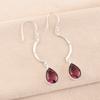 Родолит Драгоценный камень 925 Стерлинговое серебро Ювелирные изделия Ручной работы Подвесные/Висячие серьги 2.60" EE-43-39