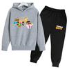 Весенне-осенний детский повседневный комплект с капюшоном Game Stumble Guys с мультяшным принтом, спортивный костюм для мальчиков и девочек, пуловер, детское пальто, топ