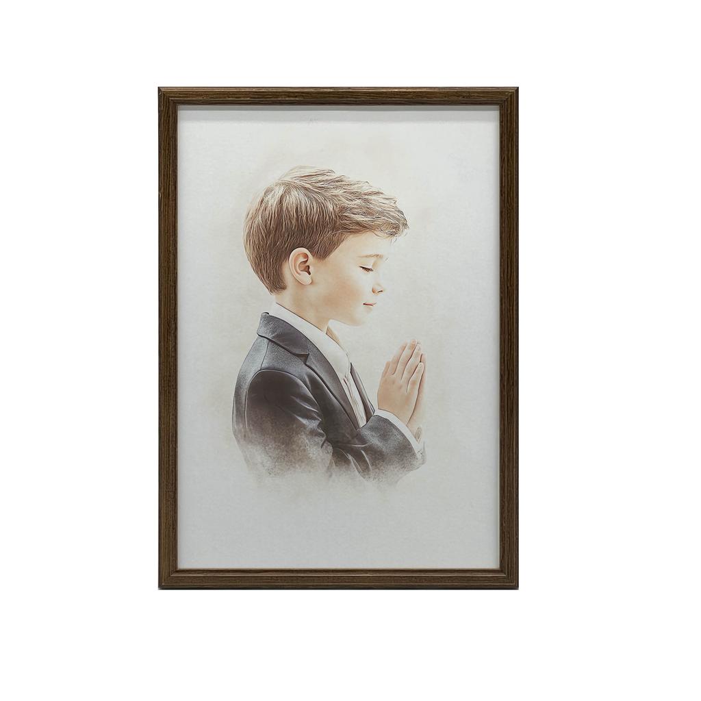 Pamiątka Pierwszej Komunii Świętej - Chłopiec Pamiątka Pierwszej Komunii Świętej - Chłopiec, 30X40 Cm, Bez Ramy, Płótno Premium Na Blejtramie