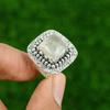 Cushion June Natural Moonstone Solitaire Wedding Ring Jewelry 925 Silver US 6.5