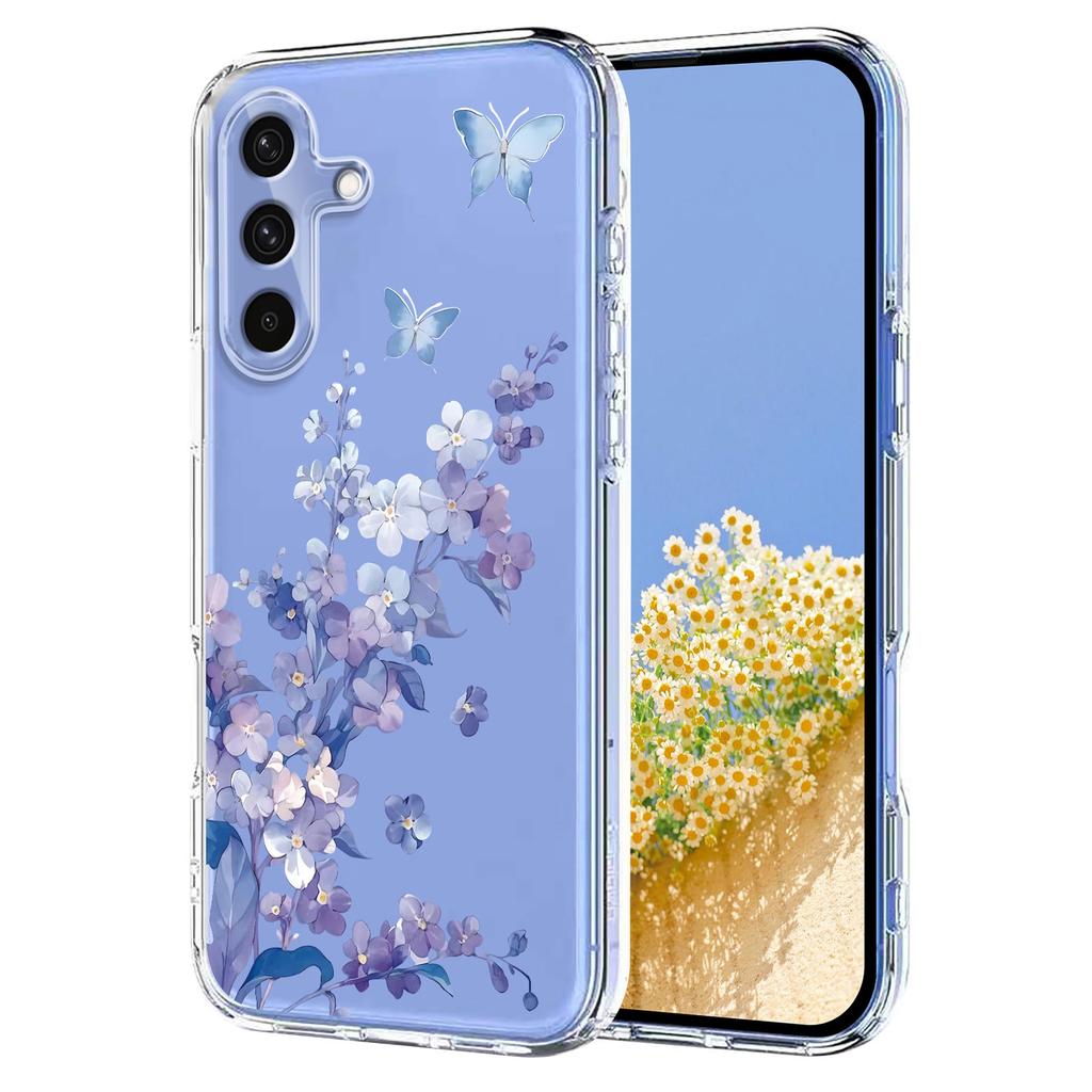 For Samsung Galaxy S25 FE Case Butterfly Floral Pattern Printing TPU Phone Back Cover