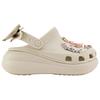 Crocs Элегантные Модные Мечтательные Цветочные Пуховые Клоги Женские Клоги Бежевые 211534-2Y2