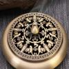 Home Decoration Desktop Ornaments Mini Qilin Head Hollow Lotus Incense Burner Retro Brass Censer