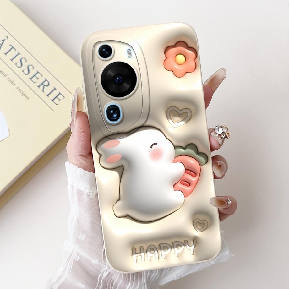 For Huawei P60 Art P60 Pro HuaweiP60 Case Cover Soft Silicone TPU Flower Butterfly Girly Fashion Painting Bumper Fundas