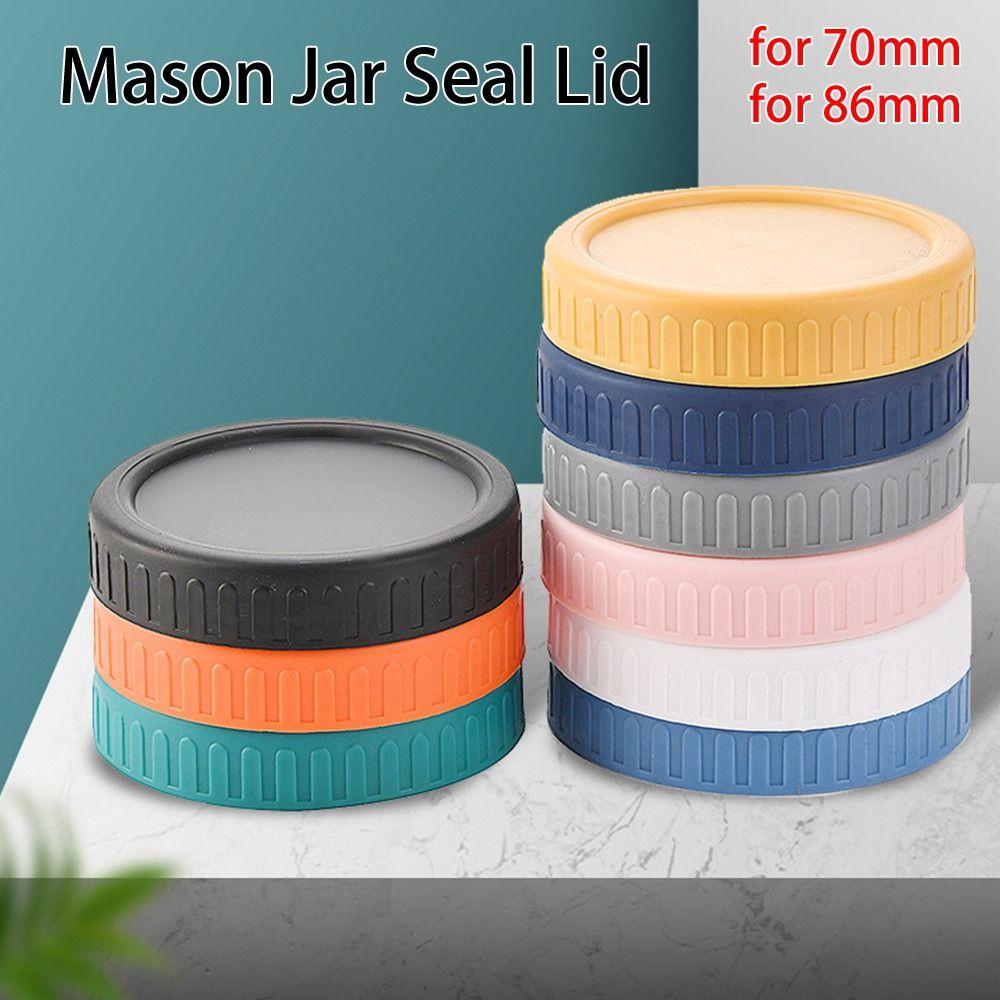 6pcs Leak-proof for Wide Mouth Jar Reusable Mason Jar Lid Seal Bottle Cover 70mm 86mm Good Seal