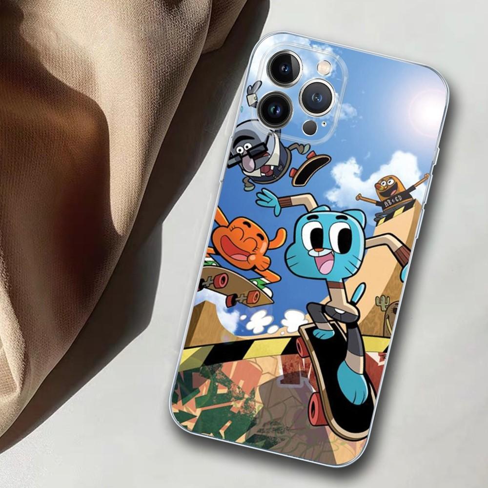 Amazing World Of Gumball Phone Case For iPhone 14 11 12 13 Mini Pro XS Max Cover 6 7 8 Plus X XR SE 2020 Funda Shell