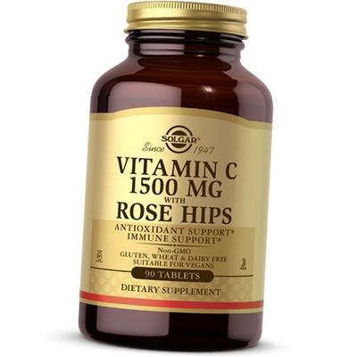 Витамин С с Шиповником, Vitamin C 1500 with Rose Hips, 90таб (36313219)