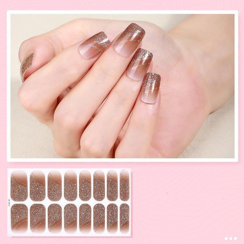 Рождественские наклейки для ногтей с пилочкой Санта-Клаус Рождественская елка Носок Рождественские наклейки для ногтей Полное покрытие для женщин Праздничный дизайн