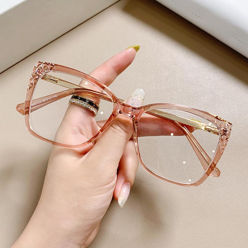 Vintage Fashion Hyperopia Reading Glasses Female Luxury Brand Oversized Square Eyeglasses Women Prescription Magnifying Glasses