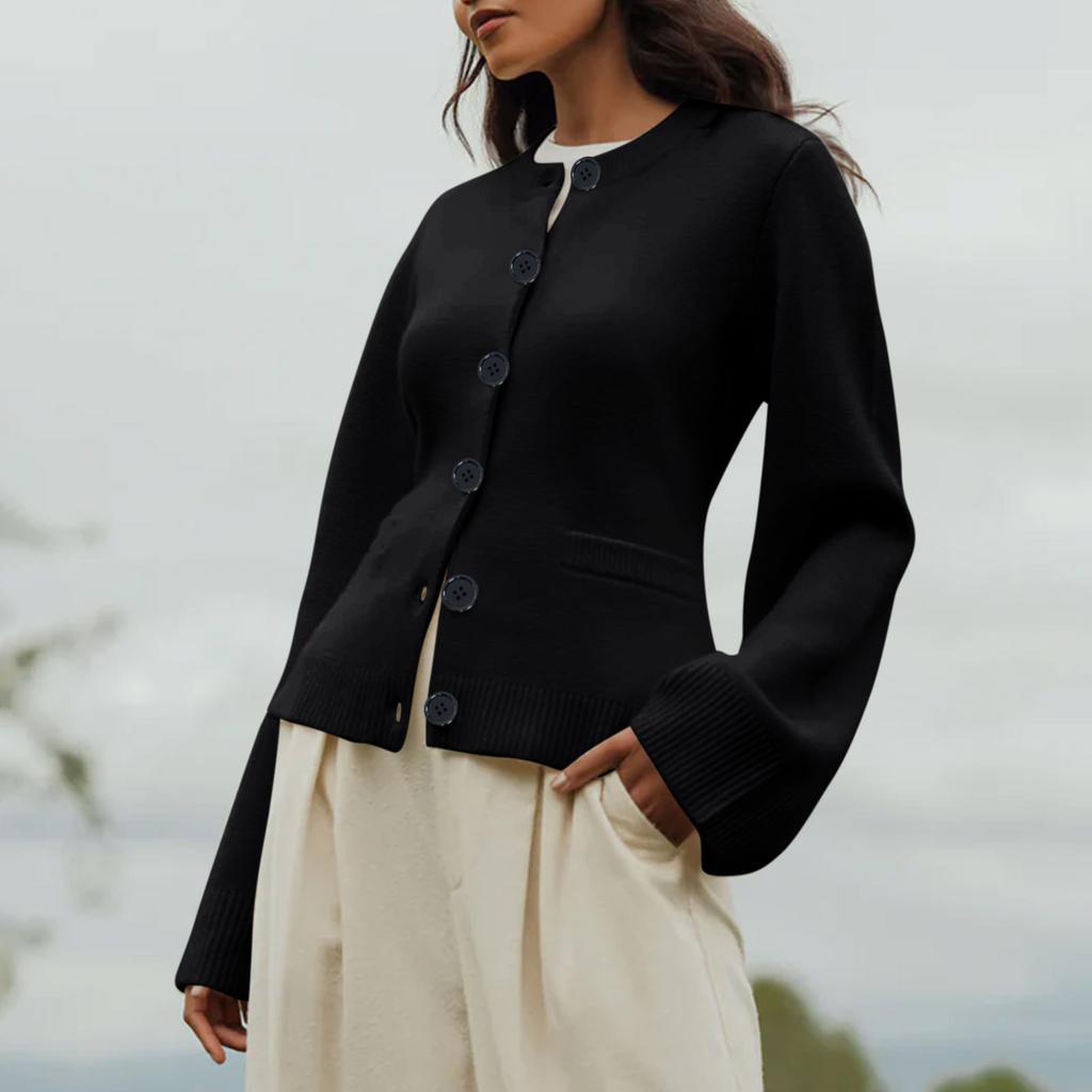 Женский кардиган Kate, свитера, повседневный, с длинным рукавом, с открытой передней частью, на пуговицах, МОДНЫЙ КАРДИГАН С ШИРОКИМ РУКАВОМ