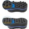 Magic Barber Locking Double Sided Sponge Hair Brush Afro Curl Wave Multi-holes