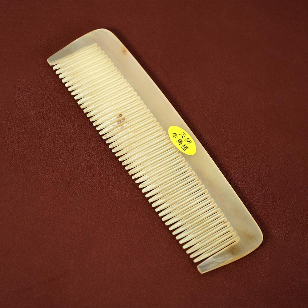 Portable Natural Horn Comb Handmade Polished Anti Static Massage Horn Comb for Men Women Salon Hairdressing Styling Tools