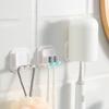 Wall Mounted Toothbrush Mouthwash Cup Holder Suction Cup Draining Rack for Home Bathroom Bath Ball Towel Storage