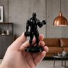 3D-печатное украшение тяжелоатлета, Черная статуэтка мускулистого мужчины, с гантелями, Настольная скульптура для спортзала, Подарок для людей, любящих фитнес