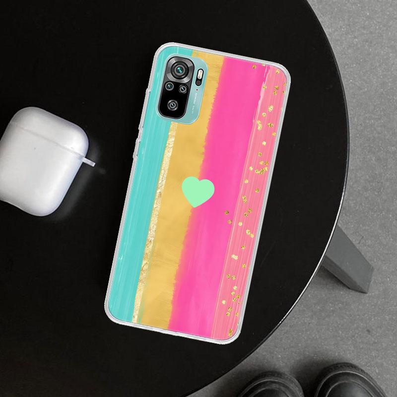 Rainbow Gradient Love Phone Case Cover for Xiaomi Redmi Note 15 14 13 12 11 Pro Plus 14S 12S 11S 11T 11E 10S 10 Customized Funda