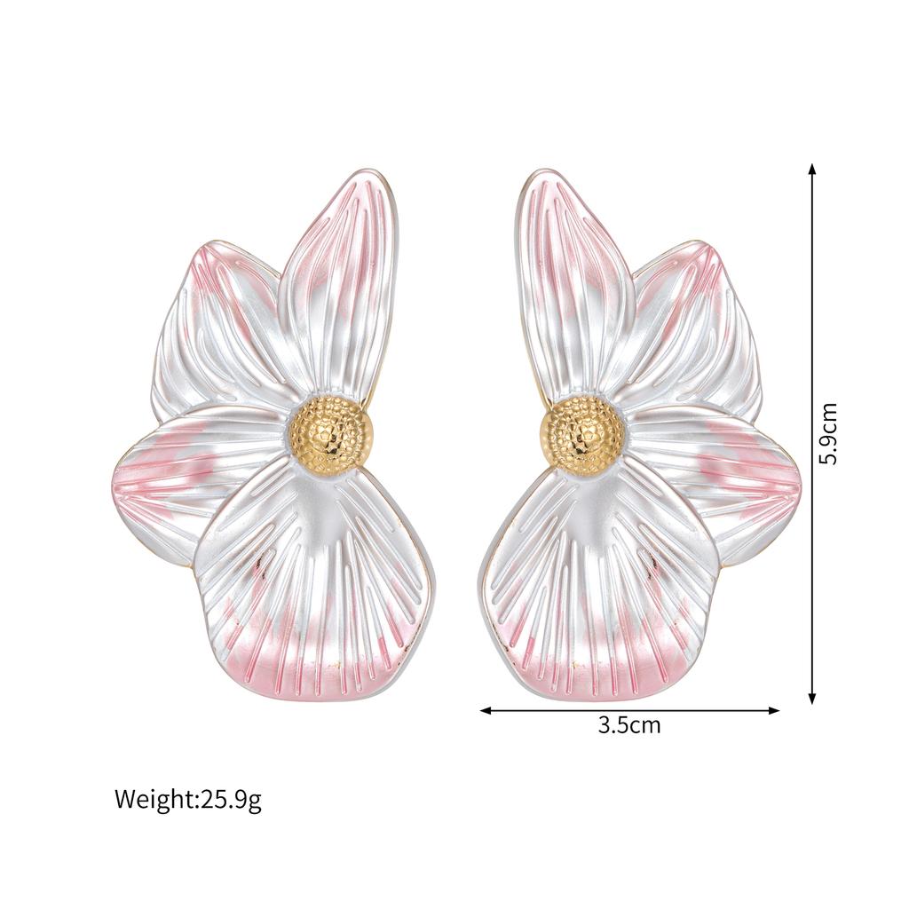 Atoztide Exquisite Vintage Beads Flower Earring For Women Stainess Steel Gold Color Multiple Styles Textured Earring Jewlry Gift