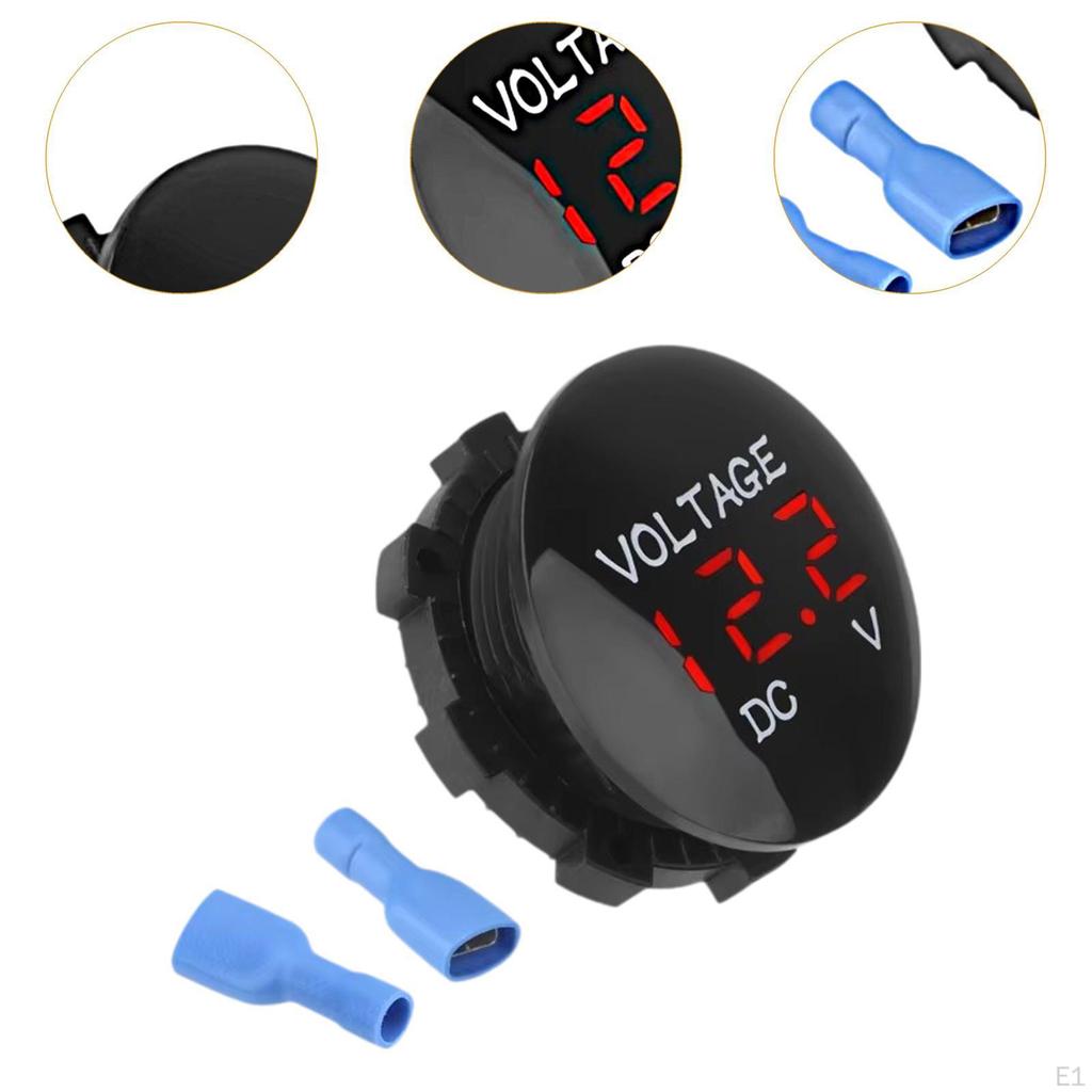Auto-tension Meter Voltmeter for 12V-24 V with LED Digital Display Voltage Measuring Device