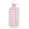 Foldable Ice Ball Maker Kettle Portable Silicone Plastic Ice Making Bottle Mold for Home Use Pink