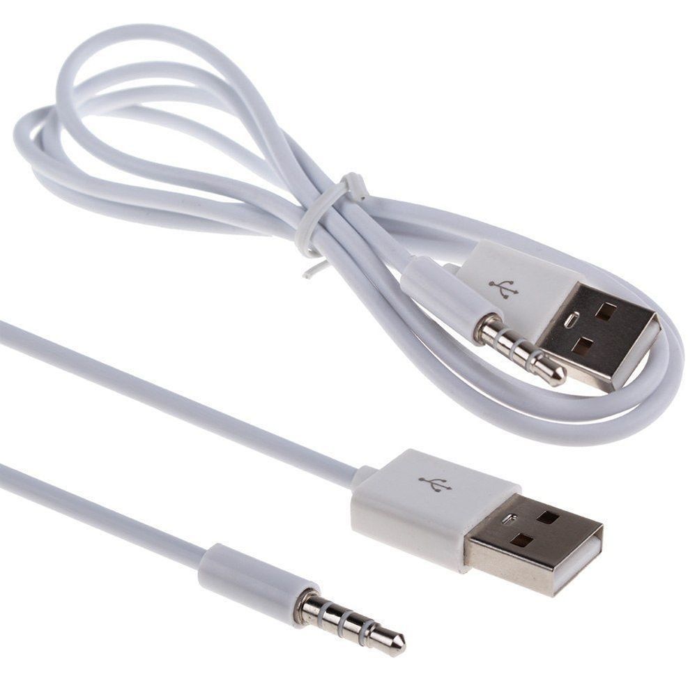 Super Speed MP3 Charge Car MP3 USB 2.0 Data Cable Audio AUX Adapter Cable Cord for Ipod Shuffle