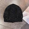 B Letter Cold Hat For Girls With Shiny Sequin Knit Material For Autumn And Winter Fashion