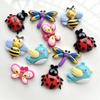 10 шт., новый жук, бабочка, стрекоза, летающая птица, декоративная смола с плоской задней частью, заколка для волос «сделай сам», аксессуары для мобильного телефона, плоская задняя часть