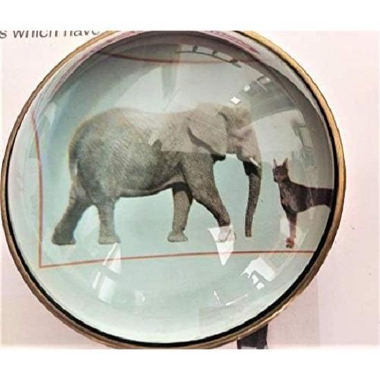 Vintage Desk Magnifier Glass Paperweight | Elegant Optical Dome Magnifying Glass for Reading, Office & Home Décor